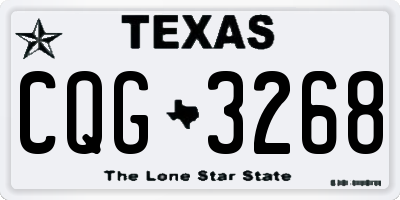TX license plate CQG3268