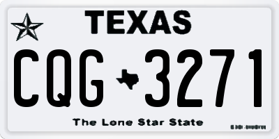 TX license plate CQG3271