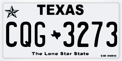 TX license plate CQG3273