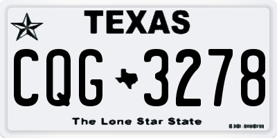 TX license plate CQG3278
