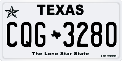 TX license plate CQG3280