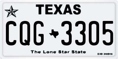 TX license plate CQG3305