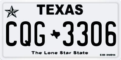 TX license plate CQG3306