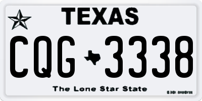 TX license plate CQG3338