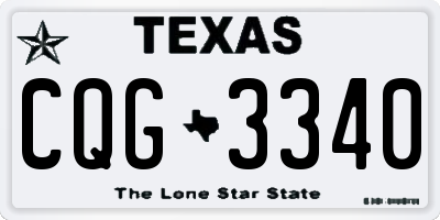 TX license plate CQG3340