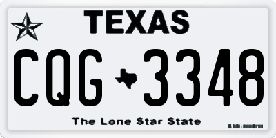 TX license plate CQG3348
