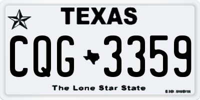 TX license plate CQG3359
