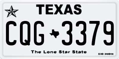 TX license plate CQG3379