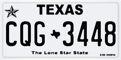 TX license plate CQG3448
