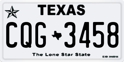 TX license plate CQG3458