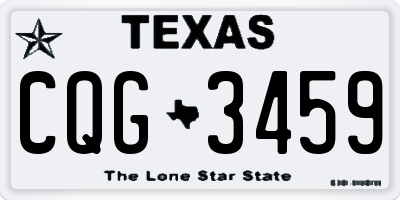 TX license plate CQG3459