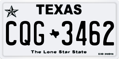 TX license plate CQG3462