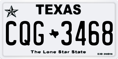 TX license plate CQG3468