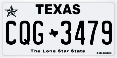 TX license plate CQG3479