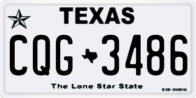 TX license plate CQG3486