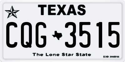 TX license plate CQG3515