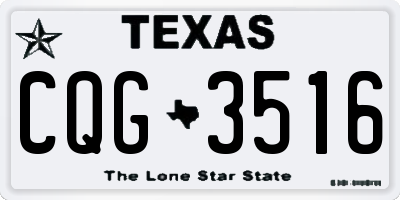 TX license plate CQG3516