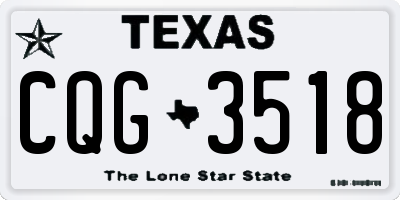 TX license plate CQG3518