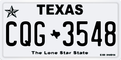 TX license plate CQG3548