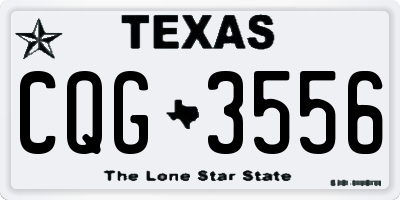 TX license plate CQG3556