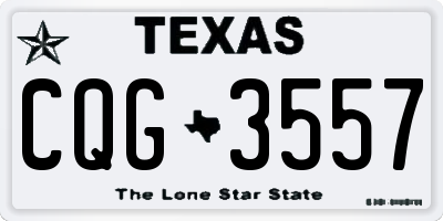 TX license plate CQG3557