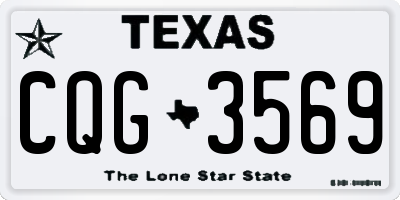 TX license plate CQG3569