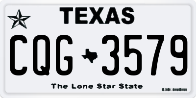TX license plate CQG3579
