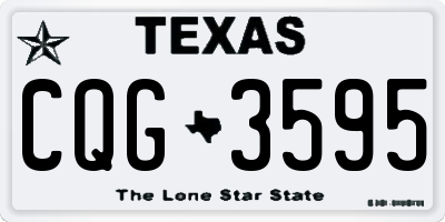 TX license plate CQG3595