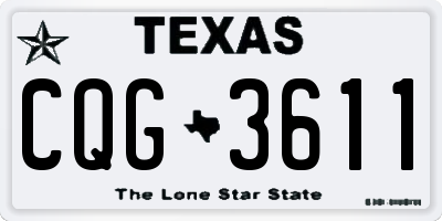 TX license plate CQG3611