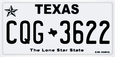 TX license plate CQG3622