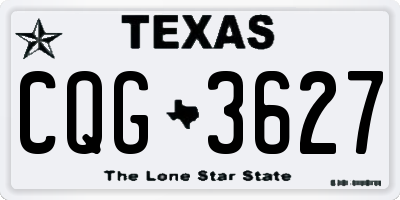 TX license plate CQG3627