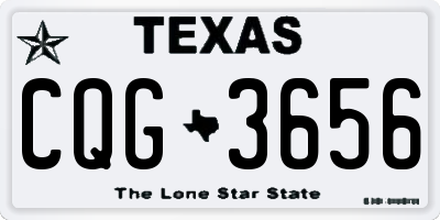 TX license plate CQG3656
