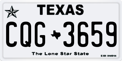 TX license plate CQG3659