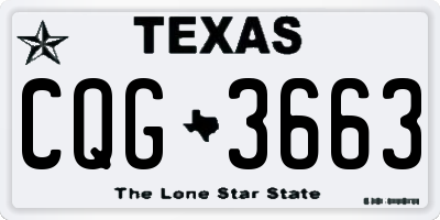 TX license plate CQG3663