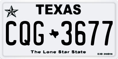TX license plate CQG3677
