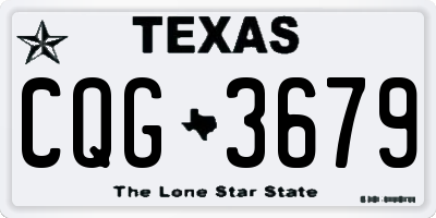 TX license plate CQG3679