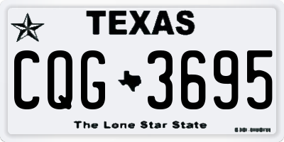 TX license plate CQG3695