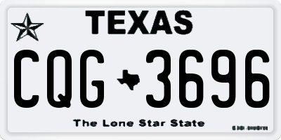 TX license plate CQG3696
