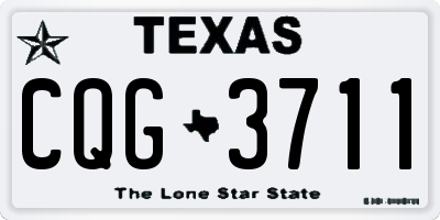 TX license plate CQG3711