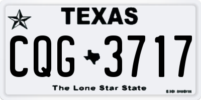 TX license plate CQG3717