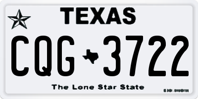 TX license plate CQG3722
