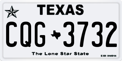 TX license plate CQG3732