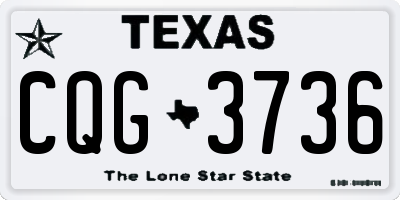 TX license plate CQG3736