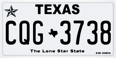 TX license plate CQG3738