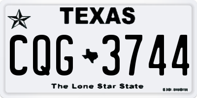 TX license plate CQG3744
