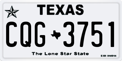 TX license plate CQG3751
