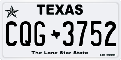 TX license plate CQG3752
