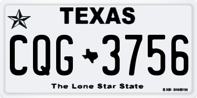 TX license plate CQG3756