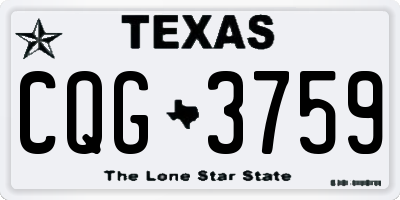 TX license plate CQG3759