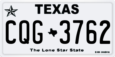 TX license plate CQG3762